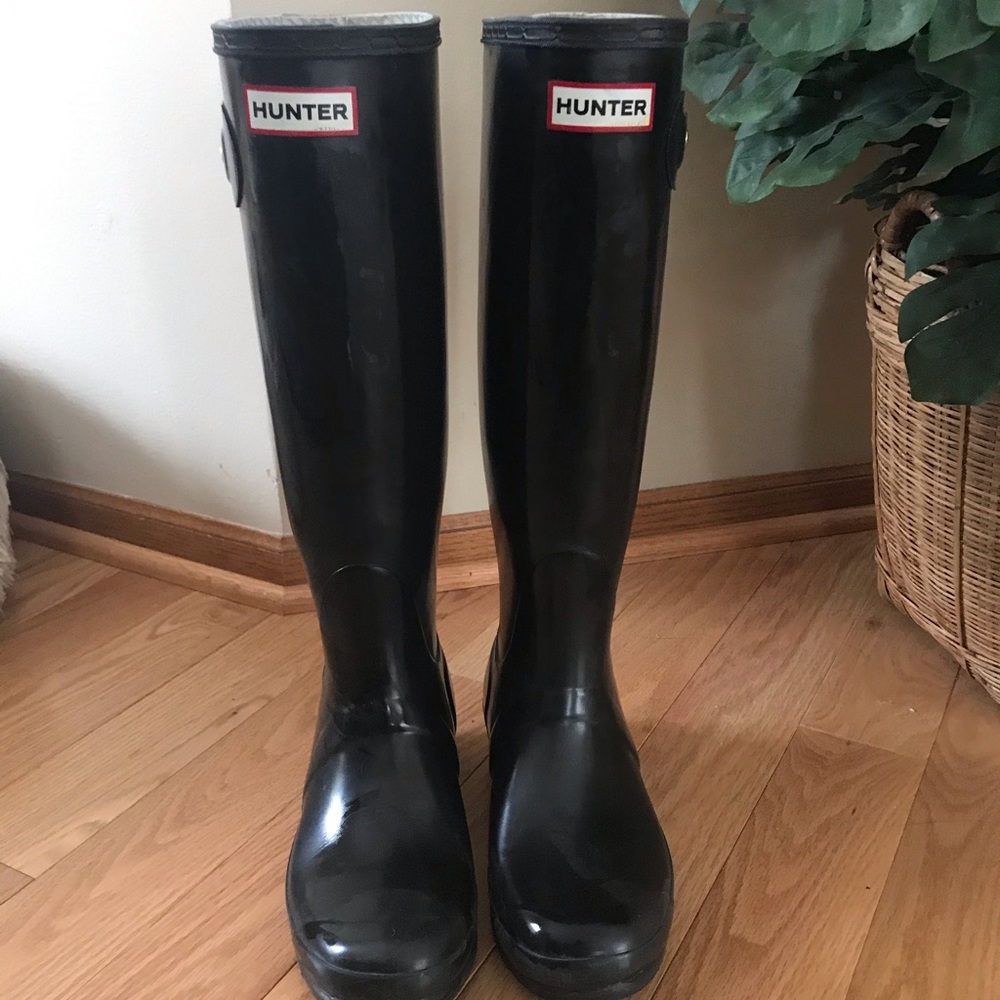 Tall Black Hunter Boots